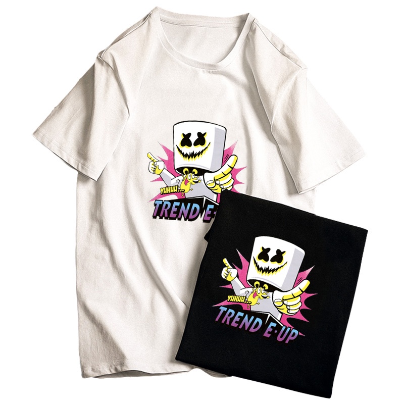 Áo Thun Tay Ngắn Bằng Cotton Nguyên Chất In Họa Tiết Hoạt Hình Phong Cách Đường Phố Dành Cho Nam