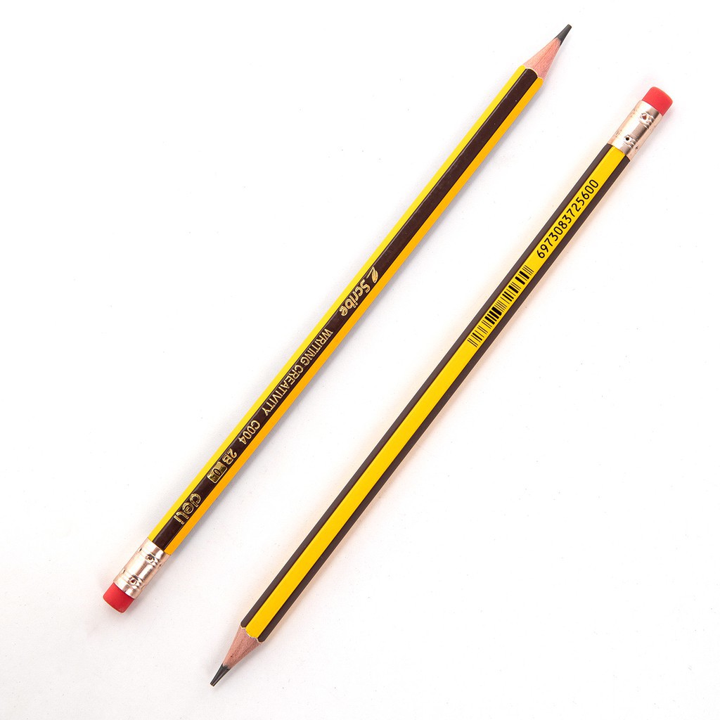 Bút chì than HB 2B có tẩy graphite Deli - dùng để đi thi - nhạy với máy chấm