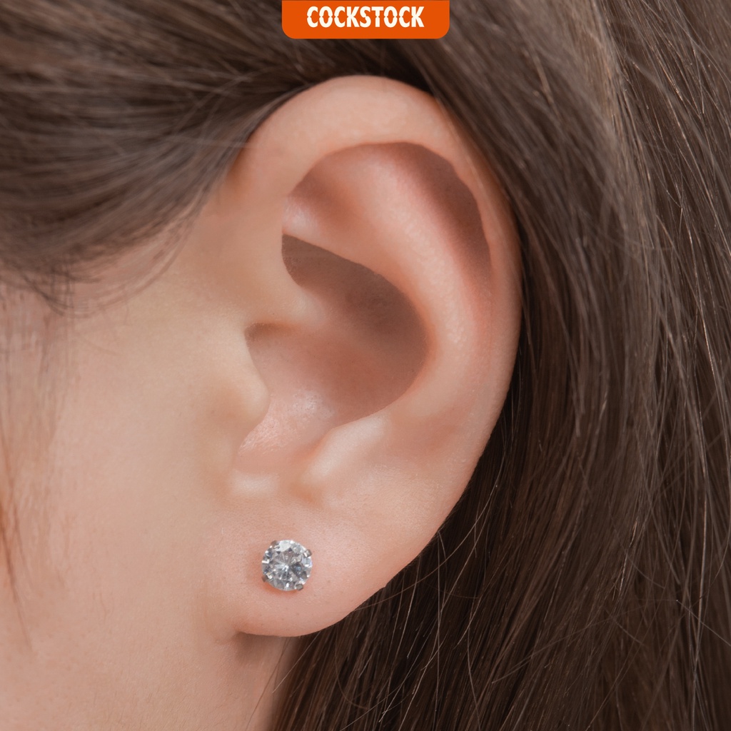 Khuyên tai đá Round Diamond CockStock
