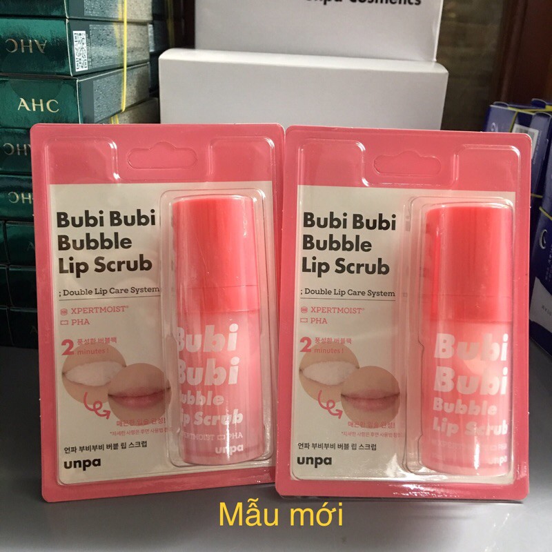 Gel Tẩy Da Chết 💖FREESHIP💖 Tẩy Da Chết Môi Sủi Bọt Bubi Bubi Lip By Unpa 12ml