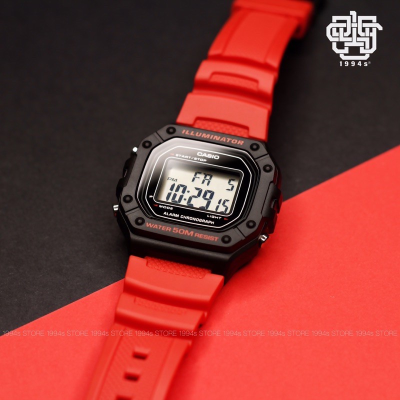 Đồng Hồ Nam Casio W-218H-4B Dây Nhựa, Size 44,4×43,2mm, Chống Nước 50m, Hàng Chính Hãng 1994s WATCH