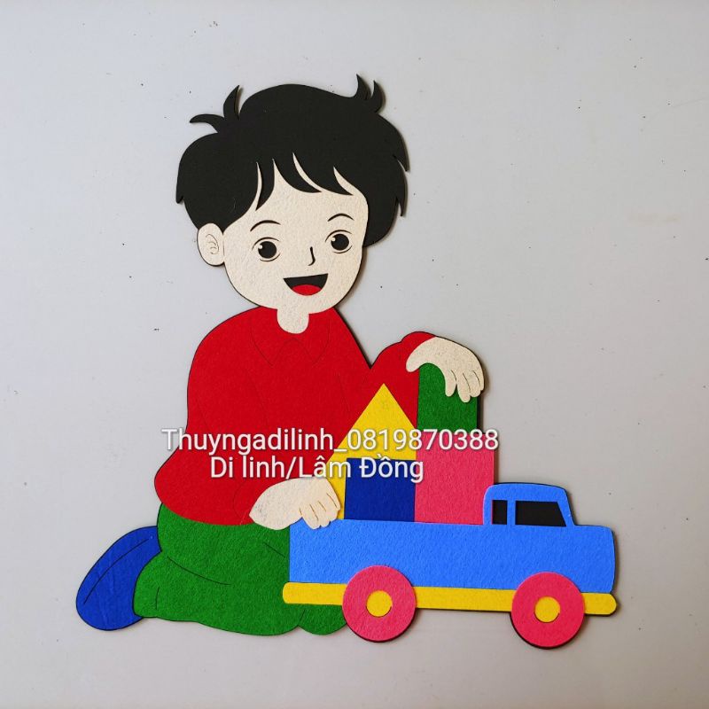 Góc bé hoạt động với đồ vật vải nỉ mầm non