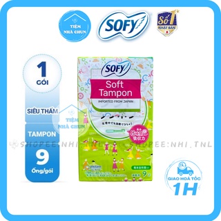 CHE TÊN BVS - Băng Vệ Sinh Sofy Soft Tampon Super Siêu Thấm Nhật Bản Gói 9 Ống - NHI.TNL