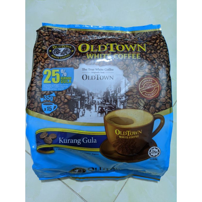 (Mua 2 bịch tặng 1 gói) Cafe Old Town White Coffee Less Sugar (Ít đường)