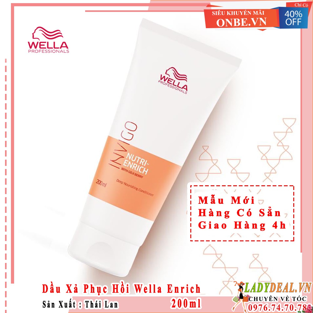 [ Ladydeael.vn ] Dầu xả chăm sóc tóc khô xơ Wella Enrich conditioner 200ml