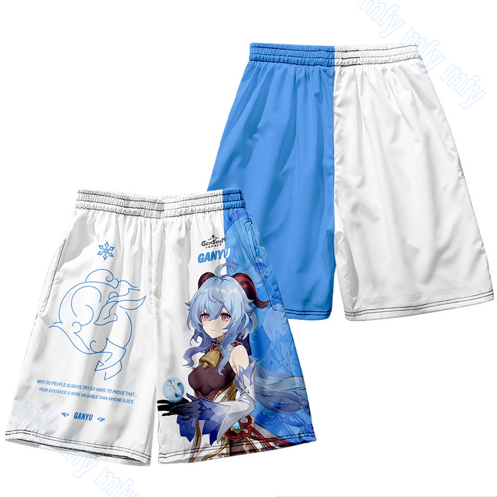 Quần Short Hóa Trang Genshin Impact GANYU HUTAO Size Lớn Cho Nam