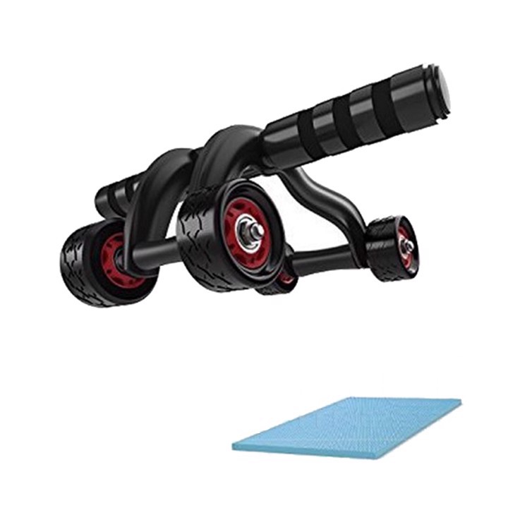 Con lăn tập bụng gym 4 bánh tặng miếng thảm con lăn tập cơ bụng dùng cho cả vđv chuyên nghiệp