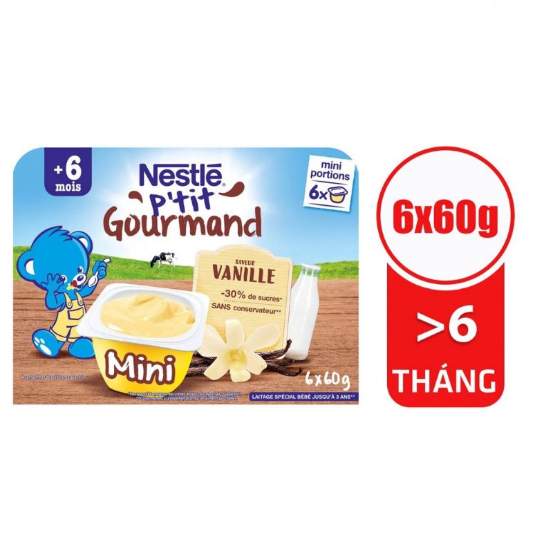 Váng Sữa Nestle Pháp 6 hộp cho bé ăn dặm từ 6 tháng