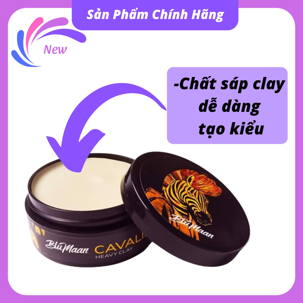 Sáp vuốt tóc nam nữ tạo kiểu BLUMAN NGỰA VẰN newm clay cao cấp