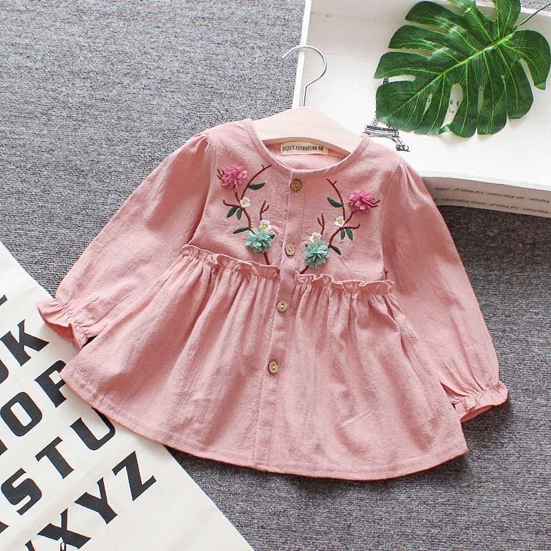 Đầm tay dài in họa tiết hoa dễ thương cho bé gái