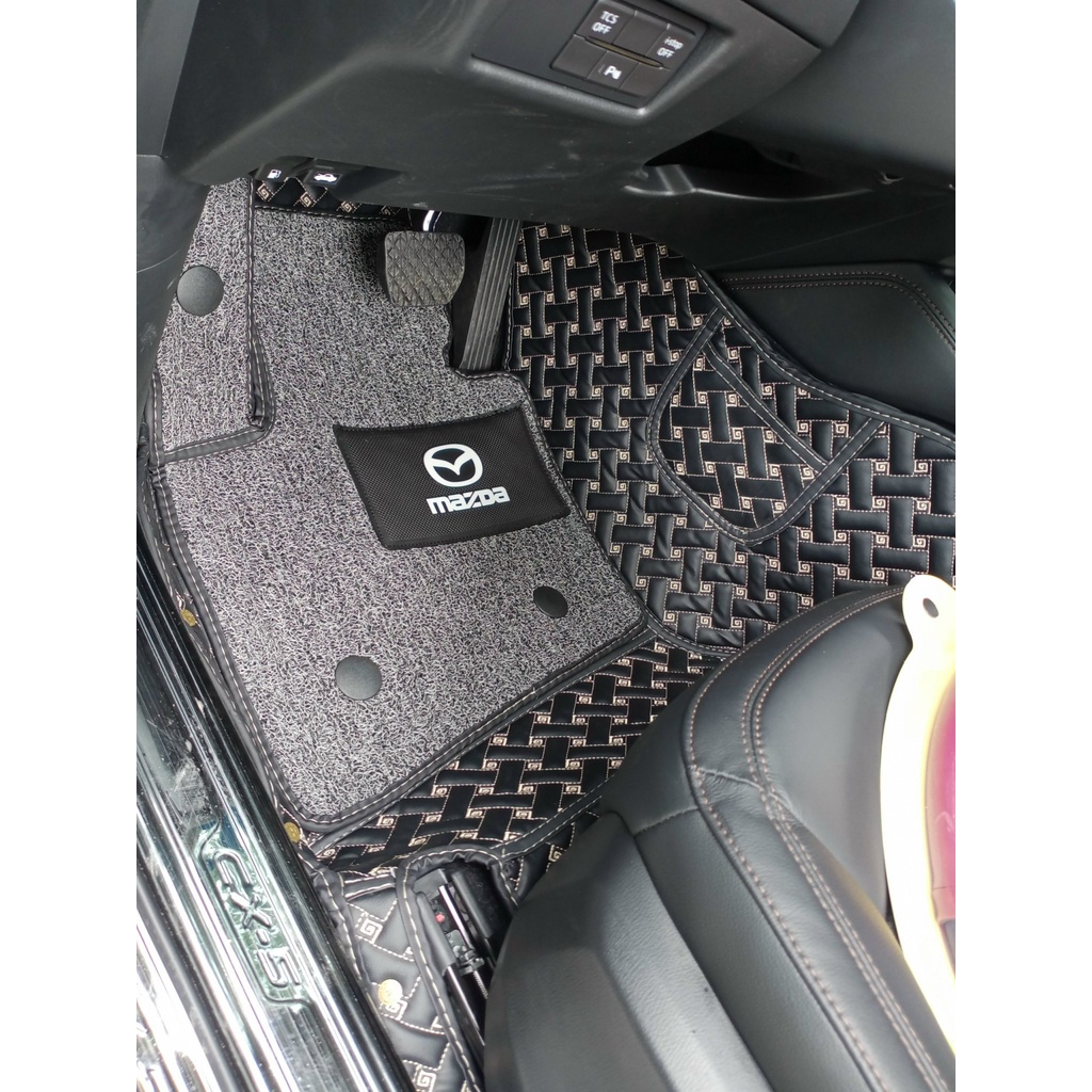 Thảm 6D cho xe Mazda CX5  2018 - 2022 không mùi chống nước trải kín sàn xe kèm rối và logo
