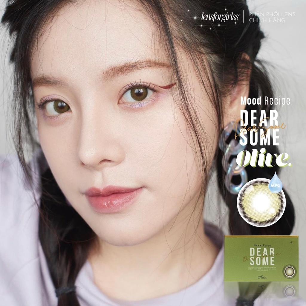 Kính áp tròng DEARSOME OLIVE - MPC dành cho mắt nhạy cảm | Hsd 6 tháng | Lens cận