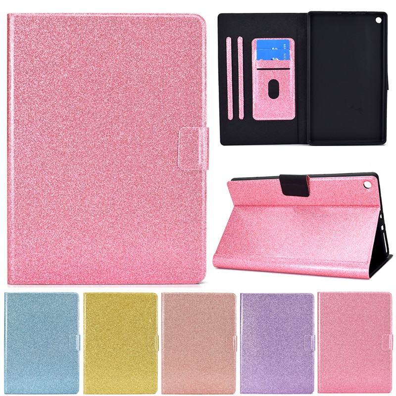 Tablet Cover For Amazon HD10 HD 10 Glitter Leather Case For Coque Amazon Kindle Fire HD10 HD 10 2015 2017 2019 10.0 Cover Cases