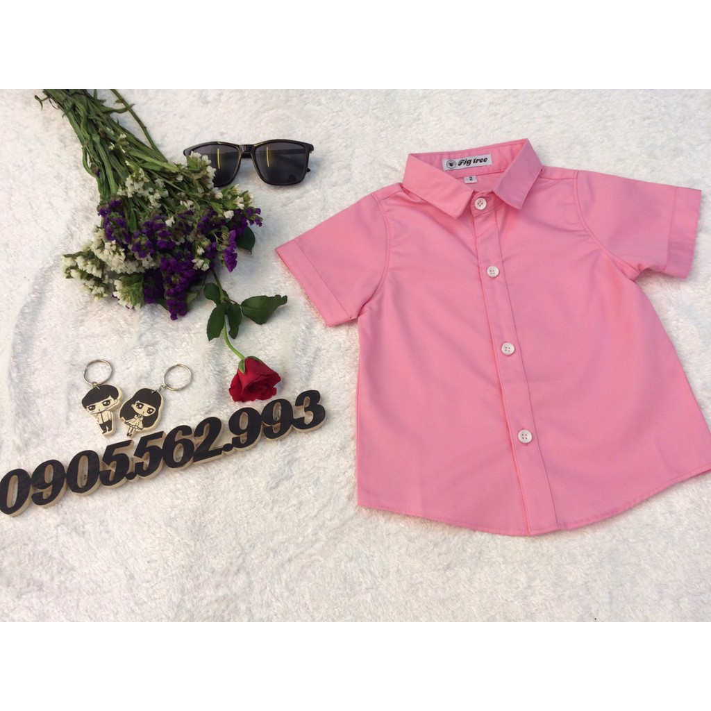 Áo sơ mi tay ngắn cho bé
