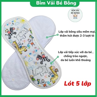 Bộ Bỉm Vải, Tã Vải Babu Nature Nature Chống Hăm, Chống Tràn Cho Bé, Giặt Được Và Tái Sử Dụng, SIZE M,L