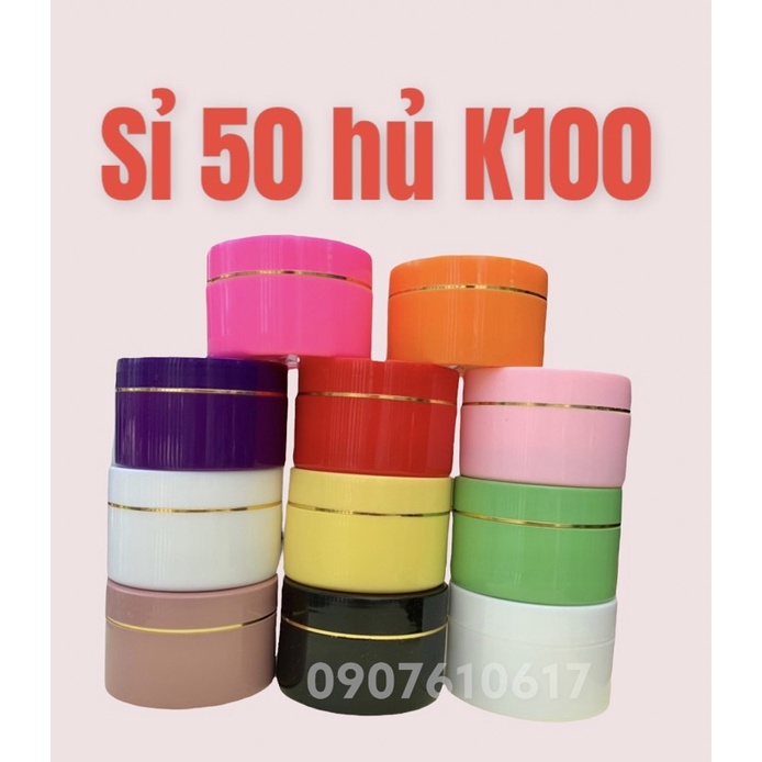 Hủ nhựa K100 sỉ 50 hủ đựng 100g kem