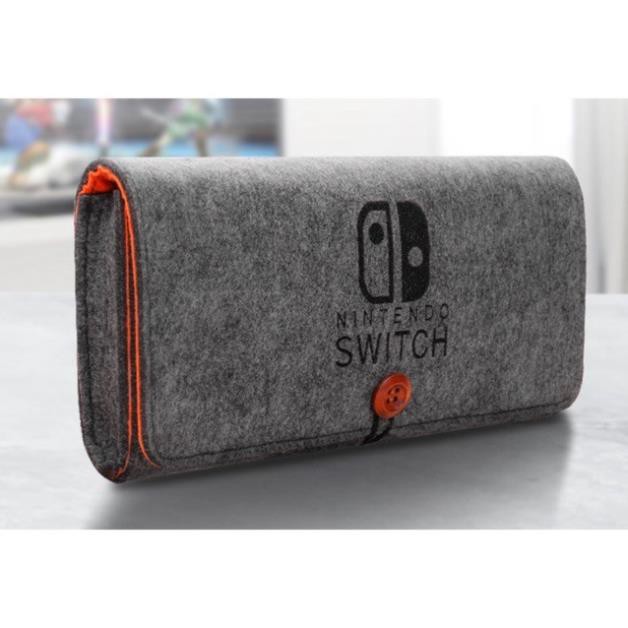 Túi đựng máy game Nintendo Switch + 5 thẻ game. Thời trang, lót vải mềm. Nhỏ gọn.