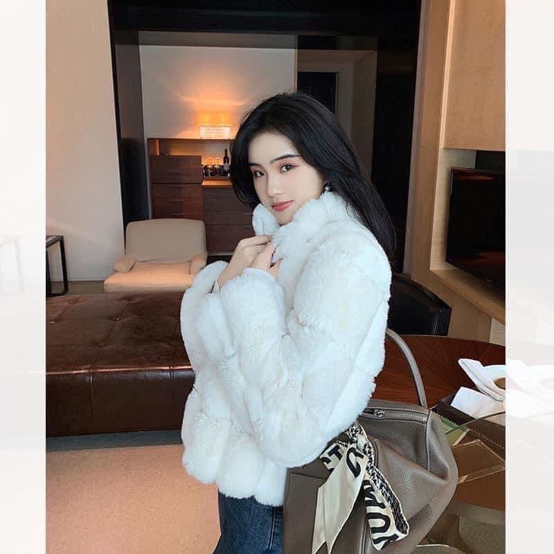 Áo lông mềm không mũ HỒNG TRẮNG ĐEN QCCC
