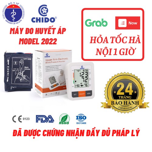 Máy đo huyết áp CHIDO dùng điện trực tiếp hoặc dùng pin , máy đo huyết áp tự động đo bắp CHIDO new model 2022