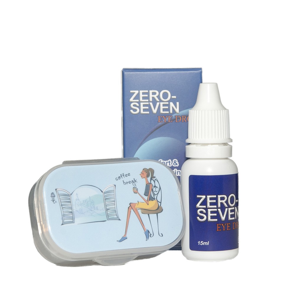 Nước nhỏ mắt lens Zero-seven 15ml + khay đựng mini