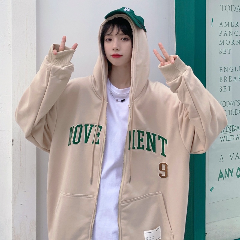 Phụ Nữ Mùa Thu Mới Áo Len Có Mũ Trùm Đầu Sang Trọng Phong Cách Hàn Quốc Áo Khoác Cardigan Xu Hướng Rộng Rãi