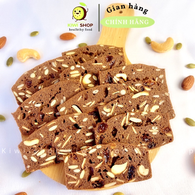 Bánh Biscotti vị Socola hũ 200GR - eat clean, healthy, tập gym |KIWISHOP| NGON, CHẤT LƯỢNG, AN TOÀN