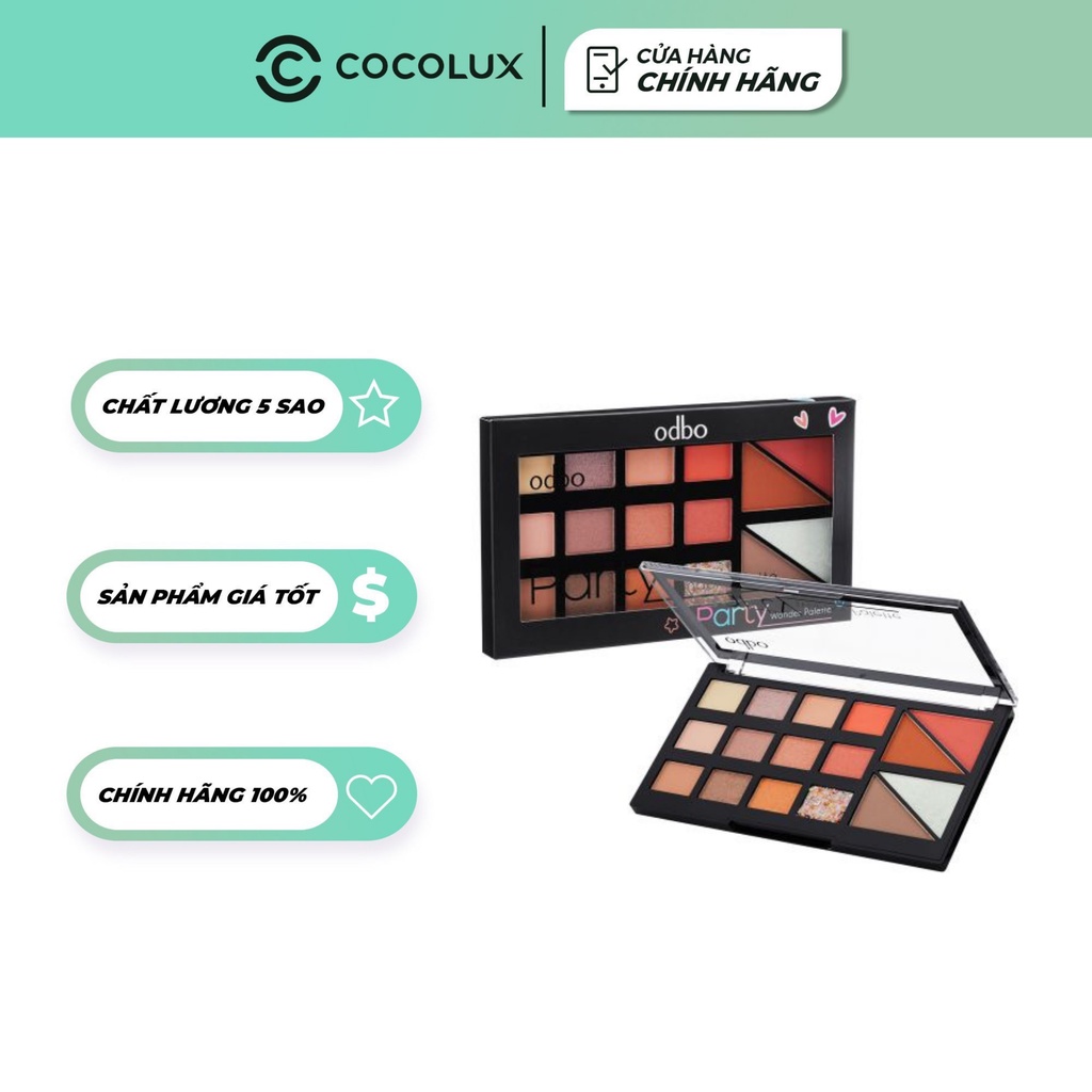 Bảng phấn mắt Odbo 16 ô Party Wonder Palette OD1033 Cocolux