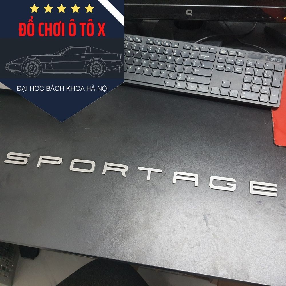 Chữ SPORTAGE phong cách porsche keo dám siêu chắc HÀNG CAO CẤP