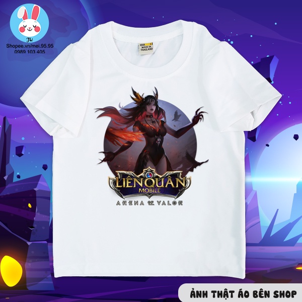 Áo thun liên quân cực chất Flo,Nakroth,Nata,Tel