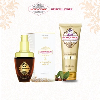 Serum Sắc Ngọc Khang 20ml + Sữa rửa mặt 100g giúp làm mờ vùng da thâm xỉn màu & nuôi dưỡng làn da mịn màng tươi trẻ