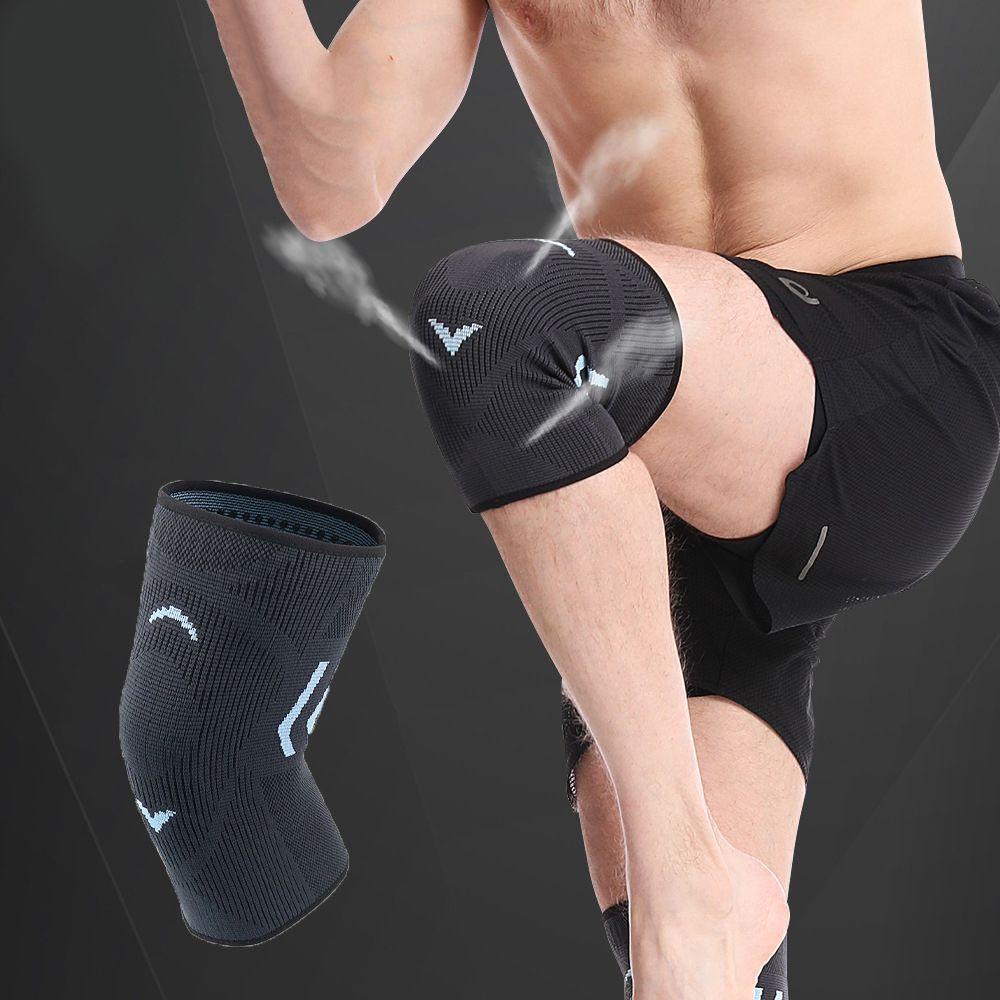 Đệm Bảo Vệ Đầu Gối Bằng Nylon Co Giãn Chống Trượt Hỗ Trợ Tập Thể Thao Cho Nam