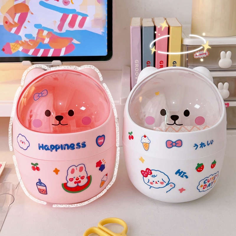 Thùng Rác Để Bàn Thiết Kế Đơn Giản Dễ Thương