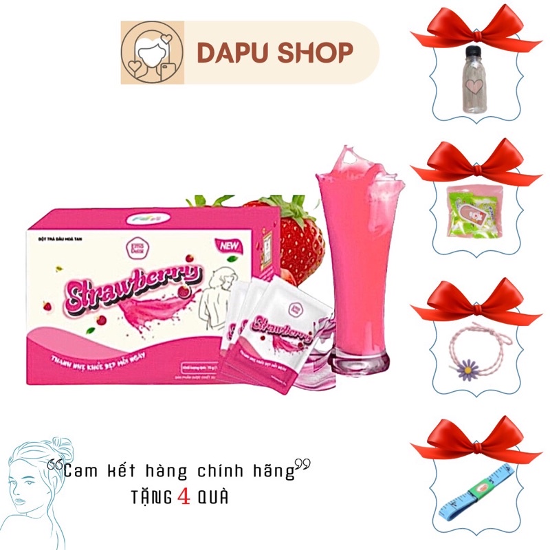 (EMO STRAWBERRY) Trà Dâu giảm cân Emoslim hộp 7 gói