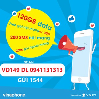 Sim 4g vinaphone VD149 12 tháng sử dụng [KHÔNG CẦN NẠP TIỀN]