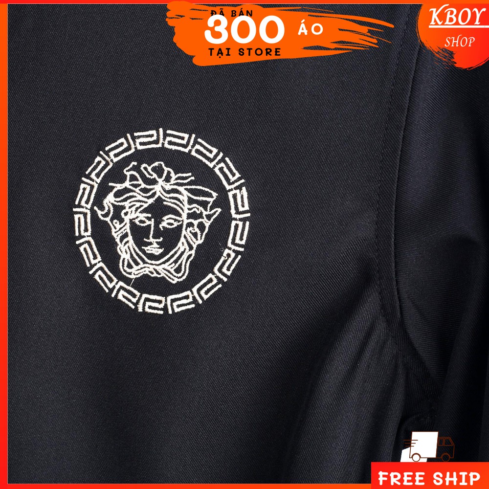 Áo sơ mi tay dài cổ bẻ Họa tiết Vàng áo đen /hàng quãng châu cao cấp, sang trọng, lịch lãm, Bigsize đến 70kg - 2833 | BigBuy360 - bigbuy360.vn