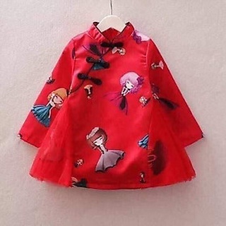 Đầm gấm xinh xắn cho bé gái