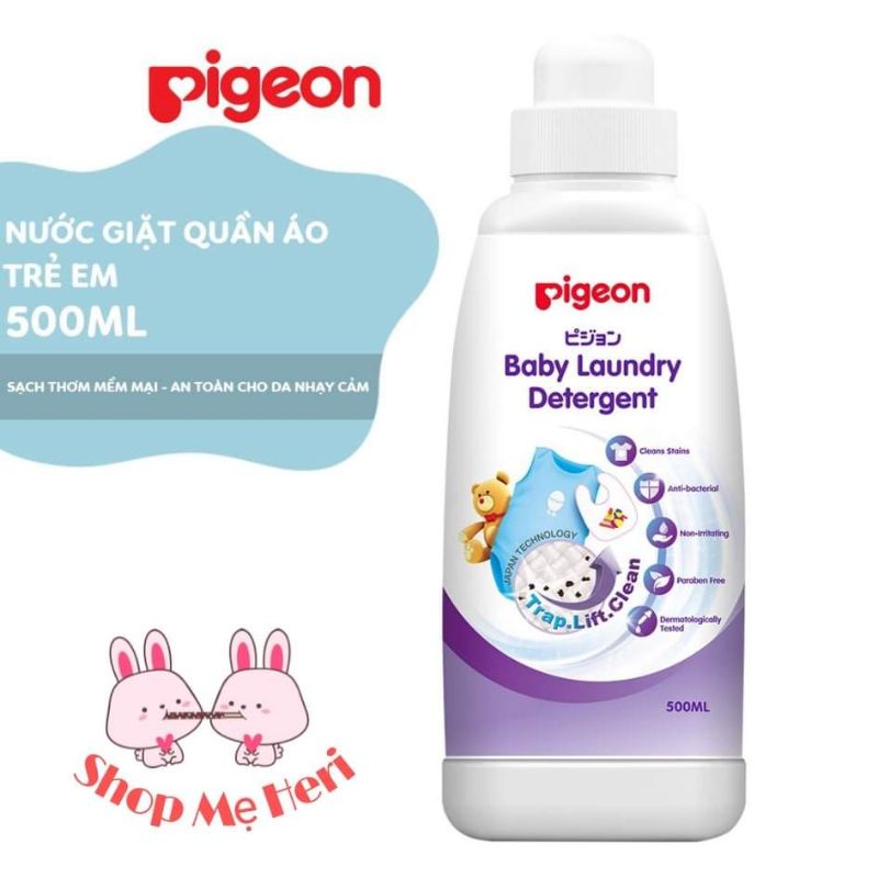Nước giặt quần áo trẻ em Pigeon chai 500ml