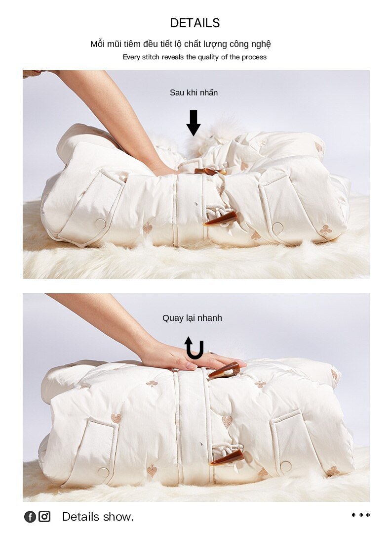 Children Girls Coat Long Thick White Duck Clothing Children Overcoats