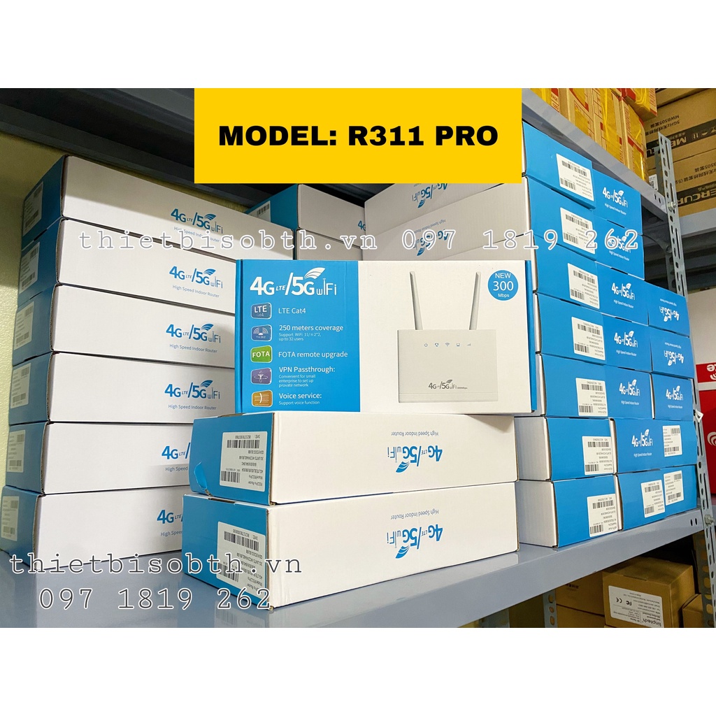 Bộ Phát Wifi 4G LTE R311 Pro - Tốc Độ 300Mps Cho Xe khách, Văn Phòng