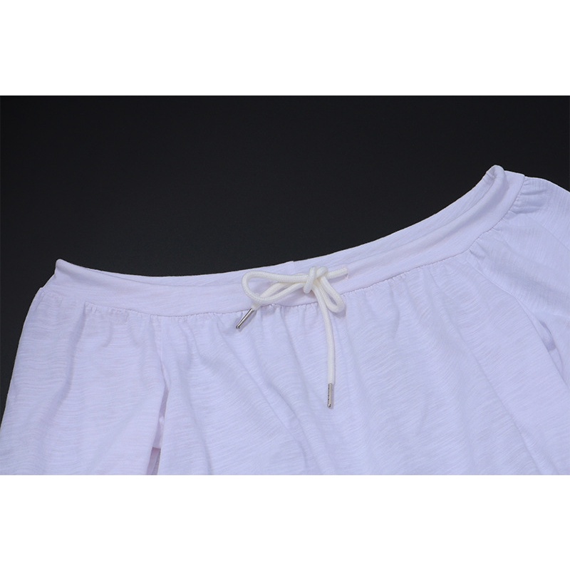 DUNEA Áo Croptop Tay Dài Thiết Kế Trễ Vai Quyến Rũ