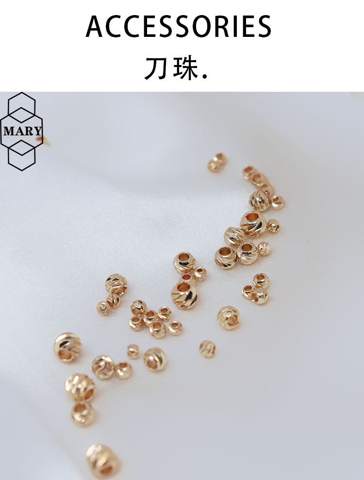 Chuỗi Hạt Bằng Đồng 14K Màu Sắc Dùng Làm Trang Sức diy