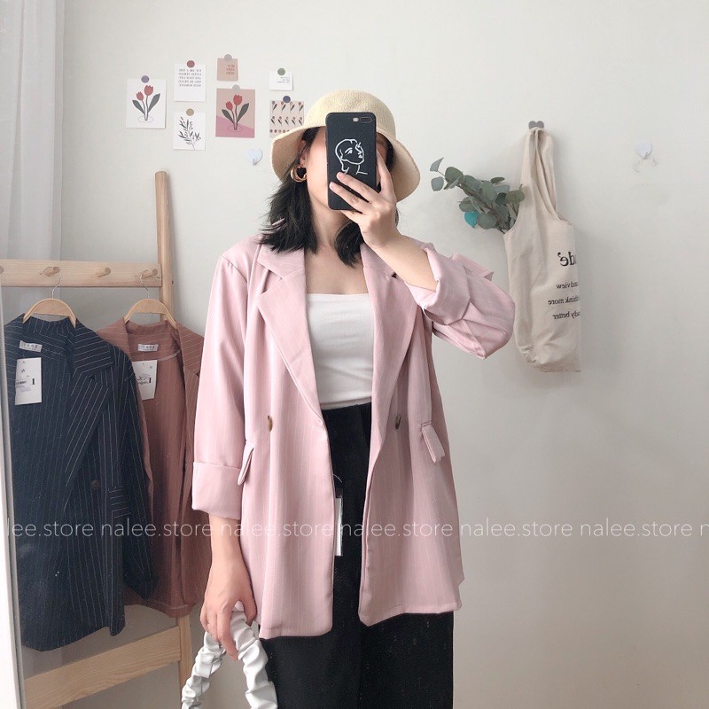 Áo blazer kẻ sọc