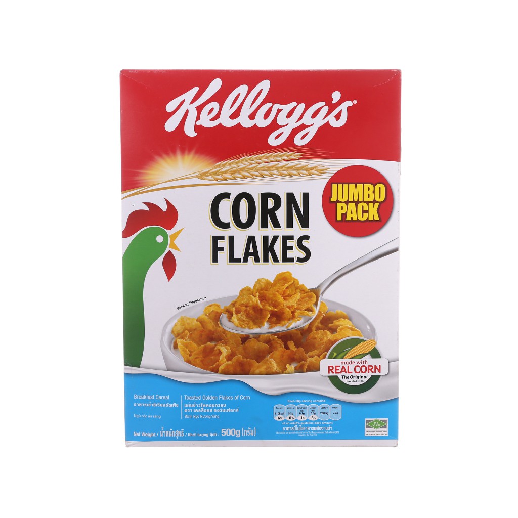 Bánh/Ngũ cốc ăn sáng Kellogg’s Corn Flake (Bắp) - Hộp 150/275/500g