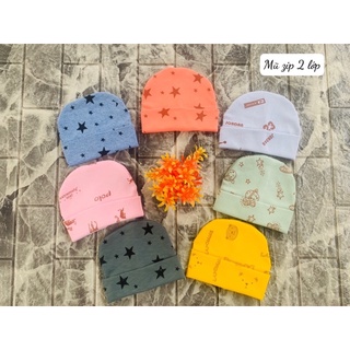 Combo 10,20 mũ sơ sinh cho bé, nón sơ sinh cho bé, loại 2 lớp ( sỉ)