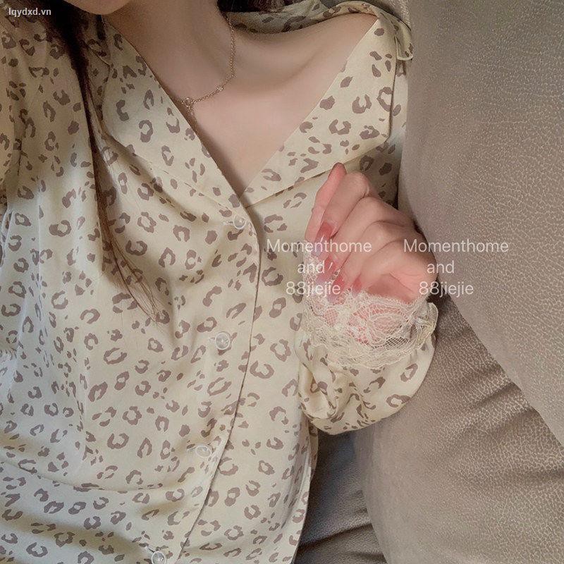 Đồ ngủ in họa tiết thời trang xuân thu 2020 dễ thương cho nữ