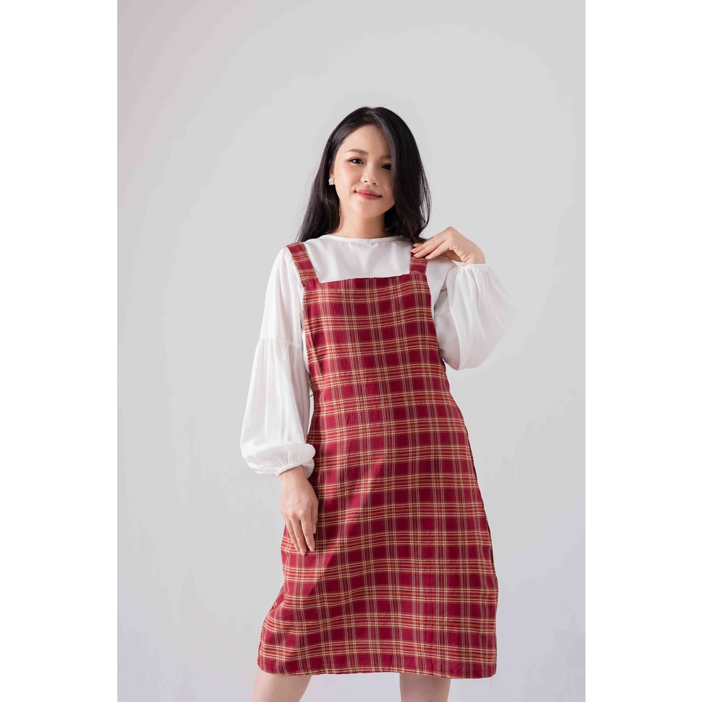 VÁY YẾM KẺ CARO DÁNG XUÔNG SIEU XINHH Juka Shop