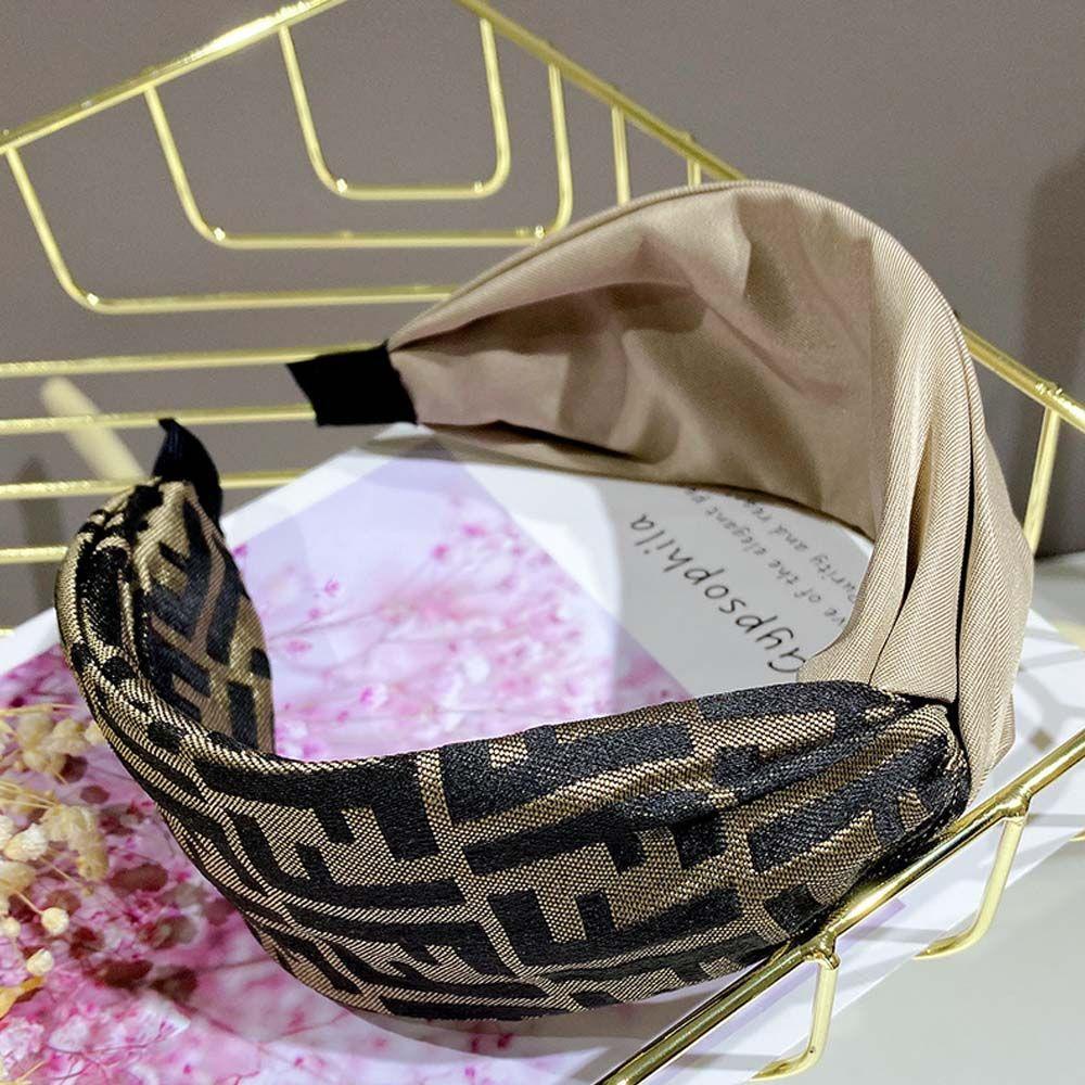 ANEMONE Băng Đô Cài Tóc Bản Rộng Thắt Nút Chéo Phong Cách Cổ Điển Ngọt Ngào Cho