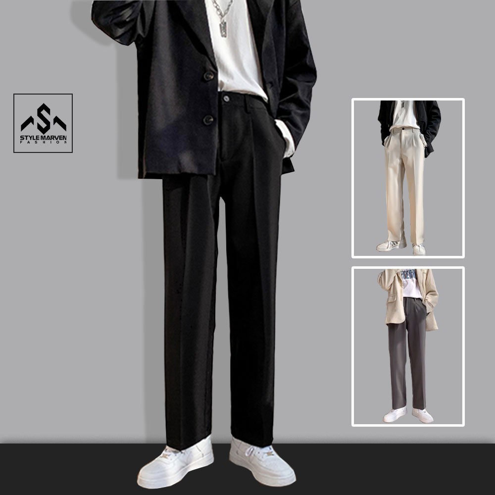 Quần tây nam Hàn Quốc ống rộng STYLE MARVEN dáng Chinos công sở - QUAN SM066 - Hàng nhập khẩu