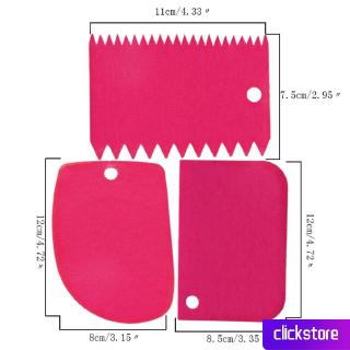 Set 3 dụng cụ chà láng bánh kem bằng nhựa