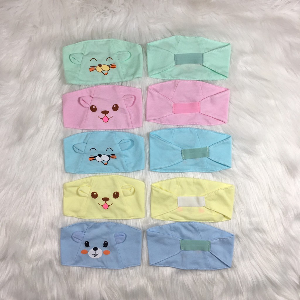 10 chiếc Che thóp sơ sinh cotton cho bé, thóp sơ sinh ( loại chun ) - TSS - TK0650 - mũ/ nón che thóp cho bé sơ sinh